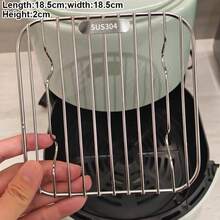 不锈钢加厚圆形方形烹饪架，适用于烹饪、冷却、蒸煮、烘焙，适用于空气炸锅、压力锅 - 銀色 - 查看 13