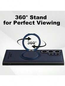 1个Aunote高品质荔枝纹PU皮革360°旋转指环支架磁吸保护手机壳，舒适耐用，旋转指环顺滑，适用于流媒体、办公、摄影等场景，支持无线充电和车载支架，适用于三星Galaxy S23 Ultra/S24 Ultra/S25 Ultra，男女通用高级礼品 - 薄荷綠 - 查看 3