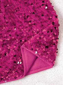 Váy mini sequin thời trang dành cho bé gái tuổi teen, phù hợp cho các bữa tiệc và buổi tụ họp (Y0847) - Màu Hồng Tươi - Xem 3