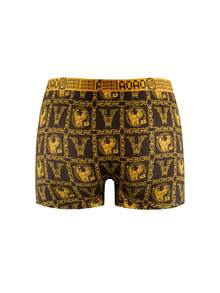 7 件装时尚黑金链印花男士内裤，柔软舒适，时尚男士内裤，适合日常和居家穿着，宽松休闲，男士创新内裤，适合所有季节。 - 彩色 - 查看 6