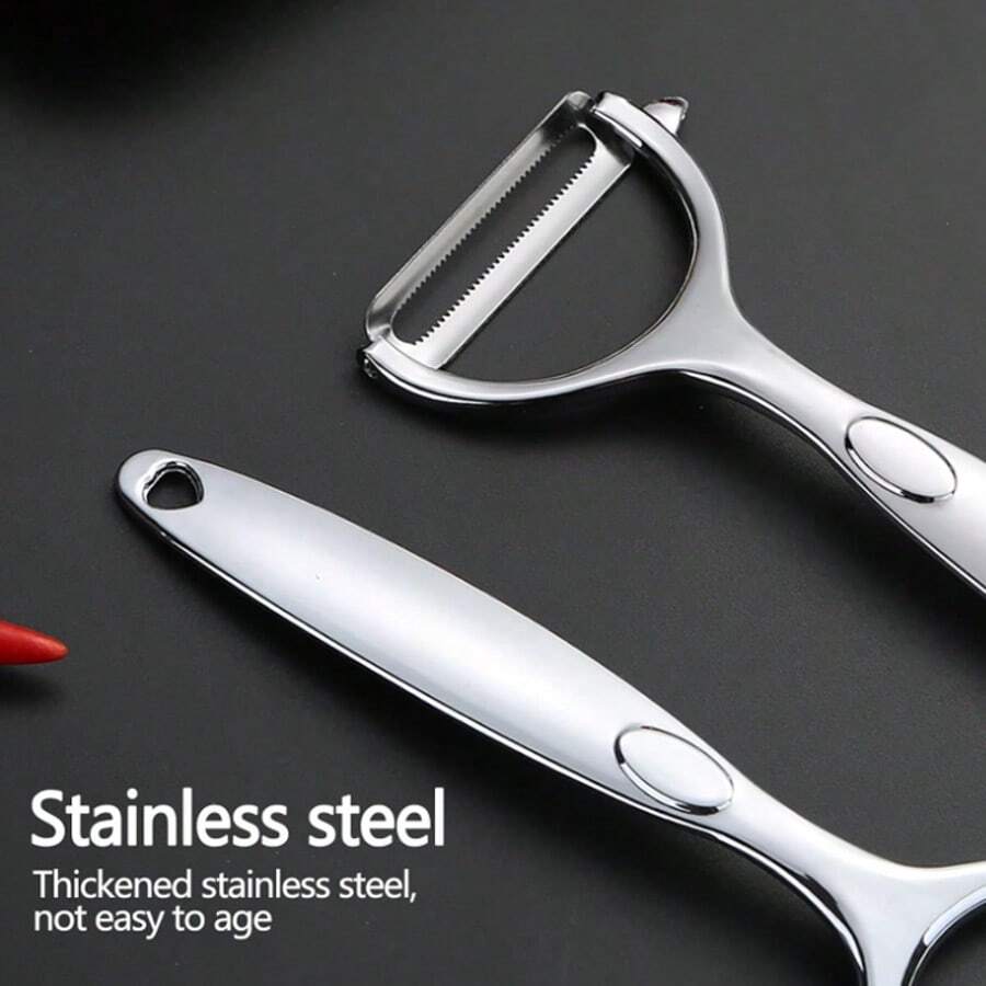 1pc Vegetable Peeler Y-Type Peeler Can Peel Flat And Multi-Functional Machine In One With Peeling And Removal Functions. It Is Suitable For Fruits, Vegetables, Potatoes And Other Items. Essential Kitchen Tool For Indoor And Outdoor Cooking Ergonomic Handle, Durable Kitchenware