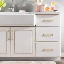 Juego de 6 manijas de gabinete de 5 pulgadas - Tiradores de gabinete de bronce champaña para cocina y cajones de cambiador - Champagnebronce - Ver 4