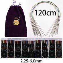 9支/套环形针带收纳盒（颜色随机），不锈钢环形针，毛线编织针工具套装，带钩针收纳袋，环形针钩针编织工具，适用于艺术和手工制作 - 彩色 - 查看 10