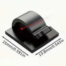 10pcs/15pc/20PCS Adhesive Cable Clips For Outdoor, Christmas Light Clips, Decoration Clips, Self Adhesive Hooks Cord Management Wire Holder, Fairy Light Accessories,Suitable For Thin Cables,Desktop Organizer, Sticky Clip, Wall, Under-Table, Lamp, Camera, Ethernet Cable, Transparent Storage For Electronic Products - Multicolor - View 11