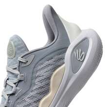 Under Armour CURRY 11 YW 休闲低帮缓震软底回弹舒适运动鞋，适合日常穿着、训练、健身、通勤、旅行、休闲 3027723-101 - 灰色 - 查看 7