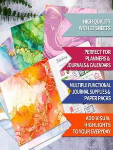 100 piezas Papeles de fondo de color de lámina de mármol - Alto valor estético, materiales de origami hechos a mano con patrones artísticos, adecuados para manualidades, scrapbooking y proyectos creativos, diseño de giro vibrante, azul, morado, verde, rosa, amarillo, rojo, material de scap bookings Origamo elegante + Papel artesanal artístico - Multicolor - Ver 5