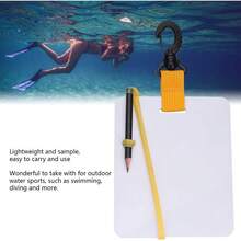 Pizarra de escritura para buceo, pizarra subacuática con clip giratorio y lápiz óptico para deportes acuáticos, buceo y natación. - 1 - Ver 9