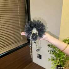 1pc French Vintage & Luxe Floral Tassel Hair Claw Clip - Sturdy Non-Slip Romantic Glam Hair Accessory, Perfect For Weddings, Parties & Dates - Ideal Gift For Women On  US, Elevate Your Look With This Chic & Secure Hair Essential For Effortless Elegant & Eye-Catching Vibe - 藍色. - 查看 5