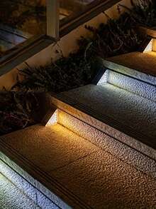 2/6个太阳能13LED楼梯灯，户外庭院高亮度装饰楼梯灯，自动开关太阳能LED灯，适用于户外庭院、花园、楼梯、围栏、门廊、露台、走道、楼梯照明装饰