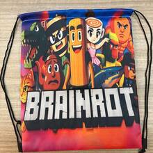 1pc Italian Brainrot Anime Backpack - Heavy-Duty Oxford Soft-Shell Backpack With Drawstring Closure, Lightweight And Easy To Carry, With Practical Pockets - Suitable For Fitness, Travel, Sports, Daily Use - Fun Cartoon Backpack, Suitable For Gamers, Anime Fans, Brainrot Game Enthusiasts - Durable Unisex Backpack - Multicolor - View 9