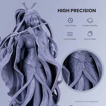 ELEGOO Resina 3D Lavable con Agua, 1kg Resin 3D Printer 405nm Curado Rápido, Resina 3D 1000g para Impresora 3D LCD/DLP/MSLA, Resina Fotopolímero con Alta Precisión y Bajo Olor, 1000g Gris LOYQ - Gris 1000g - Ver 3