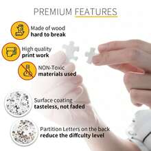 1Pc Customized Wooden Photo And Text Puzzle, Multi Photo Photos Art Puzzle Decoration,DIY Personalized Photos, Create Personalized Photo Puzzles For Couples, Families, Weddings, Christmas, Valentine's Day, Mother's Day, Father's Day, Anniversaries, Birthday Parties, And Party Gifts, Personalized Decoration, Puzzle Custom Gift, Personalized Gift,Handmade Personalized Gifts,Exquisite Color Box Packaging - Nine-piece Puzzle - View 7