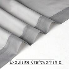 Grey Sheer Kitchen Valance For Windows Set Of 2, Small Modern Rod Pocket Voile Valance Curtain Window Treatment Decor For Living Room Bathroom Cafe Laundry Basement, 42inch W X 14inch L,42inchWx14inchL(Packof2),Grey - 灰色 - 查看 4