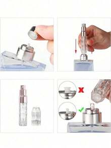 1pc Portable Mini Refillable Perfume Atomizer, 5ml/0.2oz Travel Size Spray Bottles Accessories, Gifts For Mom Women Girls Vacation Travel Accessories Summer Travel Essentials - 藕粉色 - 查看 5