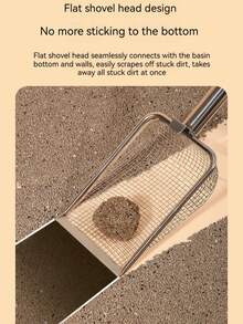 Metal Mesh Cat Litter Shovel Stainless Steel Toilet Pick Up, Rutin Chicken Pet Poop Shovel, Climbing Pet Shovel, Cat Dog Poop Sand Shovel