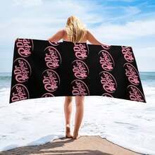 Pink Sweet Girl Print Cloud-Comfort Beach Towel - 320g Fine Fleece - Breathable & Cozy - Multi-Use Beach & Pool Towel - Lightweight & Portable - 白色 - 查看 6