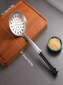 1/2pcs Stainless Steel Cooking Utensil Set With Wooden Handle, Including Spatula And Ladle, Non-Stick Kitchen Cookware Tools