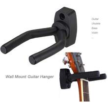 1 Piece, Guitar Hook Wall Mount Bracket, Ukulele Wall Mount, Violin Hook Holder Display Stand, Suitable For All Sizes Of Guitars, Basses, Mandolins, Banjos, Shotguns, Air Guns, Compound Bows And Baseball Bats Display Hanger Hook, Black With Screws - Easy To Install. - Black - View 2
