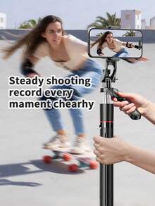 TOKQI 170CM Selfie Stick Tripod, 360° Panoramic Shooting Selfie Stick Tripod, Selfie Stick Tripod With Remote Control & Stabilizing Grip, Detachable Phone Mount & Telescopic Travel Tripod, Versatile Travel Tripod For Video & Selfies - Universal Smartphone Compatibility. - Multicolor - View 9