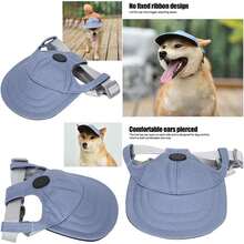Pssopp Gorra de Béisbol para Perros, Gorra Deportiva para ascotas, para Perros, Cuatro Estaciones, Sombrilla, Gorra de Béisbol, Gorra Ajustable, Visera, Traje con Orejeras para Cachorros ()(S) - Multicolor - Ver 1