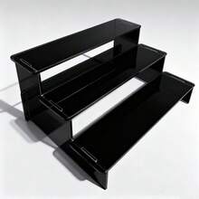 3-Tier Acrylic Step Storage Display Rack, High Transparent Material, No Installation Sturdy Structure, Suitable For Perfume Bottles, Cosmetics, Lipstick, Nail Oil