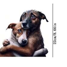 1pc/2pcs/3pcs Two Puppy Iron-On Stickers, Heat Transfer Stickers Suitable For DIY Pillow, T-Shirt, Clothing, Canvas Bag, Hoodie, Backpack, Jeans