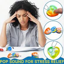 2/5/10/20/30/48个装心形钥匙扣，复活节彩蛋篮填充物，课堂奖品，生日感官玩具，派对礼品，板，礼品袋，小型按压式泡泡爆破玩具，散装感官玩具，玩具，派对礼品，随机颜色派对礼品 - 彩色 - 查看 5