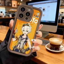 Funda de Teléfono con Diseño de Personaje de  y Texto Yo para  14 Pro Max  13 Pro  12  Galaxy S23 S22 S21 Protector de Teléfono Funda de Pareja Regalo para Novio Novia Regalo de Vacaciones - Blanco - Ver 5
