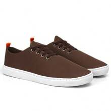 Men's Casual Sneakers, Easy To Slip On, Flat Stitched Sole, New Year-End Release, Cheapest In Brazil - 咖啡棕 - 查看 4