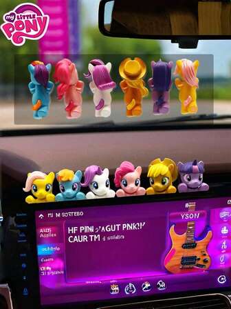 1/2/3/4/6/12pcs MY LITTLE PONY 3D Decorative Bracelet, Small Statue Decoration, Random Mobile Phone Decoration, 6 Colors Random, Surprise Gift, Party Gift, Cute Anime Style, Home Decoration Suitable For Party Gift, Home, Party Supplies, Giving Gifts, Suitable For Valentine's Day, Birthday Decoration And Gifts Christmas Gifts For Friends Gifts