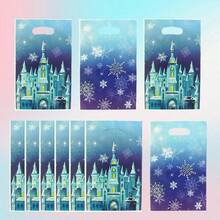 20pcs/50pcs Party Gift Bags, Frozen World, Snowflake, Castle, Princess, Fairy Tale World, Winter, Holiday, Birthday, Party Gift Packaging Bags, Tote Bags, Storage Bags, Wedding, Date, Return Gift Bags, Gift Wrapping Decoration Bags - Multicolor - View 4