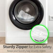 Garnen 2x Shoe Washing Bag, Reusable Sneaker Shoe Laundry Bags For Washer Dryer Machine, Durable Mesh Washing Bag For Running Shoes, Socks, Bra, White - 白色 - 查看 5