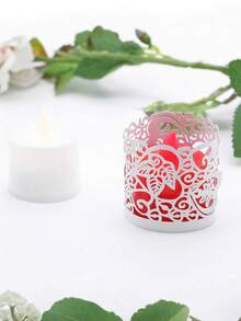 10个/50个叶子造型夜灯纸套及纸雕灯罩，白色茶蜡烛台，适用于优雅的节日、生日、婚礼装饰，情人节、母亲节、毕业季派对、生日派对，激光切割灯罩 - 彩色 - 查看 7