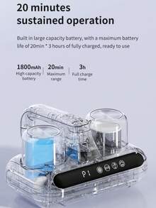1 pièce Aspirateur portatif anti-acariens, Aspirateur sans fil pour un nettoyage efficace des literies, canapés, poils d'animaux, tapis - Multicolore - Voir 3