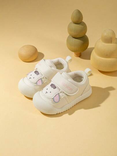 2026 New Baby Shoes, 1 Pair Of Fashionable & Cute Unisex Toddler Sports Shoes, Cartoon Lamb Decor, Minimalist Outdoor Style, All-Season Non-Slip Wear-Resistant Walking Shoes