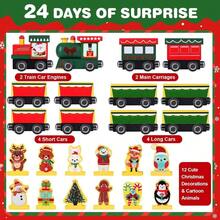 Advent Calendar 2025 - 24 Days Magnetic Wooden Animal Train Set Advent Calendar 2025, Countdown Calendar Gifts Montessori Train Stocking Stuffer Toddlers, And - 聖誕節 - 查看 3
