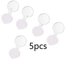 5/10/20/50 piezas Espejo de maquillaje plegable mini portátil, 2.75" X 2.44" - Blanco de moda, sin batería, adecuado para viajes y arreglo personal sobre la marcha, espejo compacto a granel, espejo plegable mini redondo, espejo de bolsillo portátil, espejo de maquillaje, espejo de maquillaje de viaje pequeño y portátil, ideal para uso diario de las mujeres, obsequios, viajes, artículos baratos, artículos esenciales de viaje - Multicolor - Ver 11
