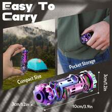 4 In 1 Metal Fidget Gun Toy Shoot+ Spinner+ Ratchet+ Slider Finger Fidget Toys Adults EDC ADHD Focus Anxiety Stress Relief Boredom Office Cool Executive Desk Toy - Multicolor - View 5