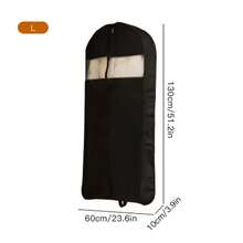 1pack Garment Cover Bag, Cloth Overcoat Dust-Proof Reusable Woven Fabric Visible Window Clothing Hanging Bag For Home, Home Storage, Home Decor, Space Saving Organization, Bedroom Accessories