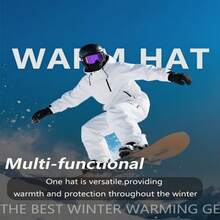 1 pieza Gorro cálido/Pasamontañas/Gorro de punto para exteriores, diseño de doble capa, adecuado para ciclismo/esquí/pesca, se puede usar con casco, suave y cómodo, unisex, otoño/invierno - Multicolor - Ver 9