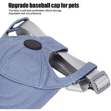 Pssopp Gorra de Béisbol para Perros, Gorra Deportiva para ascotas, para Perros, Cuatro Estaciones, Sombrilla, Gorra de Béisbol, Gorra Ajustable, Visera, Traje con Orejeras para Cachorros ()(S) - Multicolor - Ver 6
