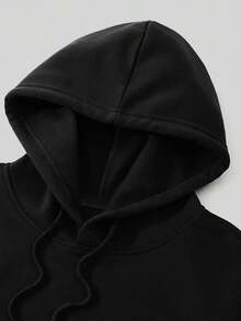 Sudadera con capucha para hombres. Sudadera con capucha de patrón casual para hombres. Sudadera con capucha y bolsillos para primavera y otoño. Como regalo, ropa de invierno para hombres, sudadera con capucha para hombres. - Negro - Ver 6
