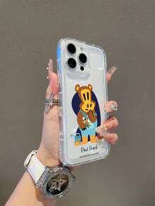 Ốp lưng điện thoại đệm khí trong suốt Paul Frank được cấp phép chính thức, bảo vệ toàn thân chống rơi hình mặt khỉ kèm nắp camera, thiết kế mới tương thích với iPhone 13/14/15/16/17 Pro Max - Nhiều màu - Xem 5