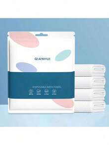 Disposable Compressed Towels- Pocket-Sized Expandable Towels For Gym, Travel & Emergency Kit, Ultra Absorbent & Quick-Dry Fabric - White - View 1