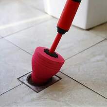 1pc Toilet Plunger - Heavy-Duty Air Pressure Toilet Drain Cleaner, Pipe Unblocker - Toilet Suction Cup - Sink And Shower Blockage Remover - Efficient Bathroom Unclogging Tool - Ergonomic Handle Design - 紅色 - 查看 7