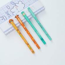 8 Erasable Gel Pens With Heat-Sensitive Erasable Ink, Multiple Ink Colors And Cartoon Animal Pen Barrel Design, 0.5 Mm Pen Tip, 8-Color Refill, Reusable, Reducing Waste, Writing, Quick Drying And Erasable, Moisture-Resistant And Not Easy To Faint, High Temperature Stability (Heat-Sensitive Model)