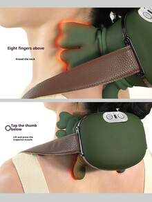 Masajeador recargable para hombros y cuello, dispositivo de masaje de cuello multifuncional con calefacción y amasado para uso doméstico - Multicolor - Ver 7