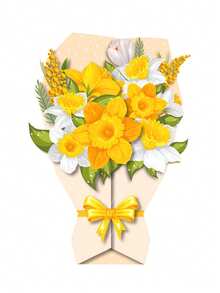 3pcs (Random Style) 3D Greeting Cards For New Year, Holiday, Floral Bouquet, Valentine's Day, Christmas, Thanksgiving, Message Cards, Gifts