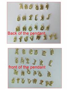 1 件个性化不锈钢锆石字母名字项链，定制昵称短金项链，送给女朋友、妈妈、家人、朋友、女儿、周年纪念、生日、日常穿着、舞会、母亲节、情人节、毕业典礼、婚礼、感恩节、礼品盒、珠宝的理想礼物 - 金黃色 - 查看 3