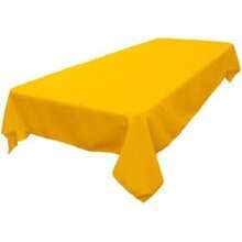 LA Linen - Mantel Rectangular de Popelina de poliéster Lavable, Resistente a Las Manchas y Las Arrugas, 60 x 102, Mantel de Tela para cenar, Cocina, Fiesta, día Festivo, 60 x 102 Pulgadas, Amarillo(Amarillo Oscuro) - Multicolor - Ver 2